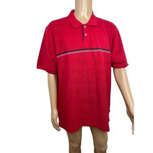 Arrow USA 1851 Men’s Polo Shirt Short Sleeves XL Red Blue White Stripe at Chest